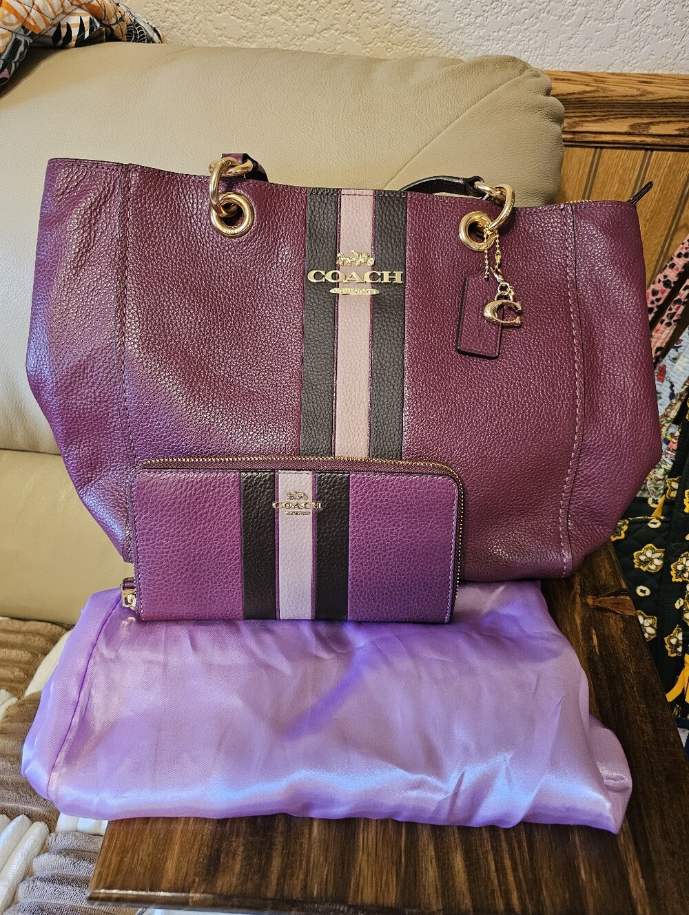 Coach Jes Varsity Tote And Wallet
